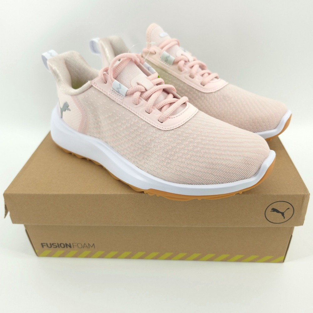PUMA Womens Fusion‎ Crush Golf Shoes Mesh Frosty Pink Gum Size 8.5 Spikeless NEW
